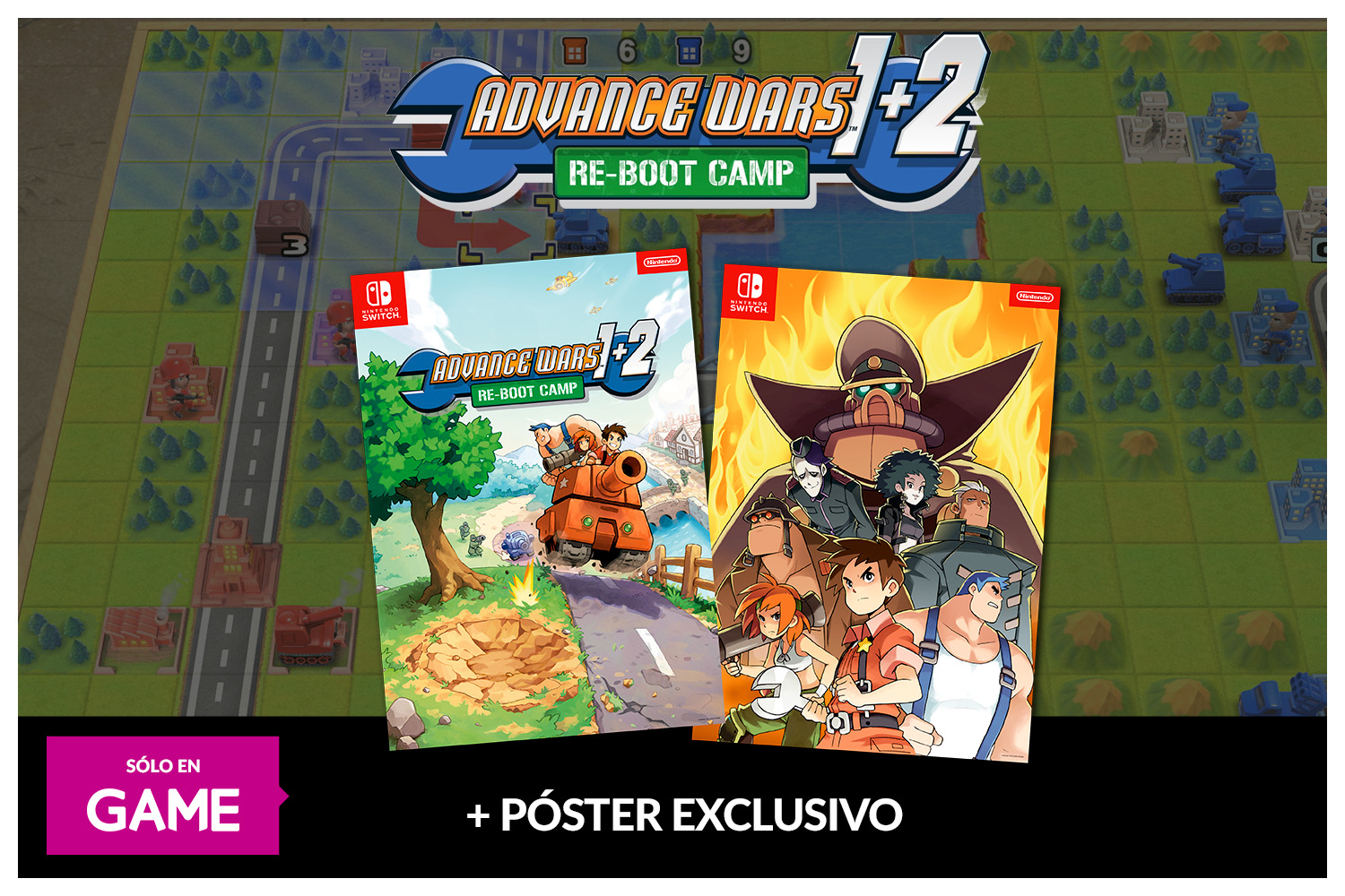 ADVANCE WARS 12 RE BOOT CAMP con POSTER A DOBLE CARA exclusivo GAME Imagen 2