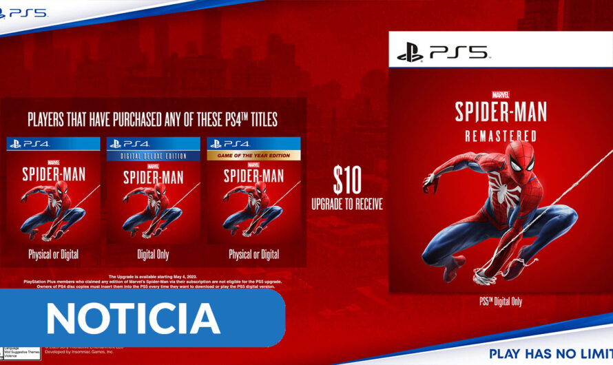 Marvel’s Spider-Man Remasterizado ya disponible de manera independiente en PS5