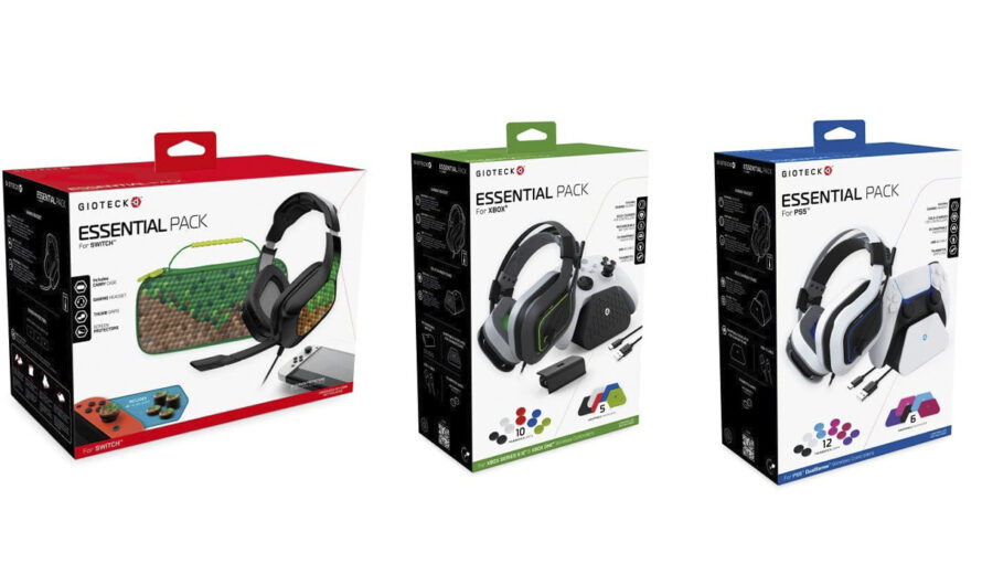 Gioteck presenta sus packs «Essential» de accesorios para consolas