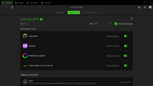 Razer Chroma App Control All Apps