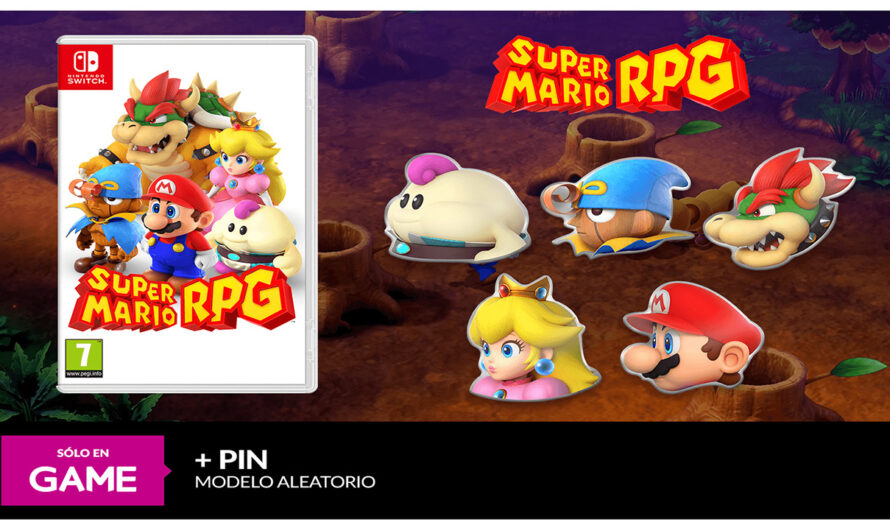 Reserva Super Mario RPG en GAME y llévate un pin exclusivo aleatorio