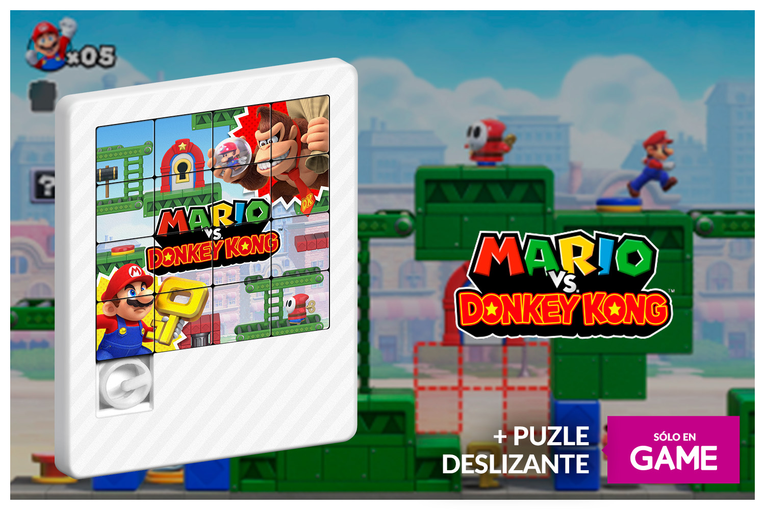 MARIO VS DONKEY KONG con PUZLE DESLIZANTE Exclusivo GAME de regalo - Imagen 3