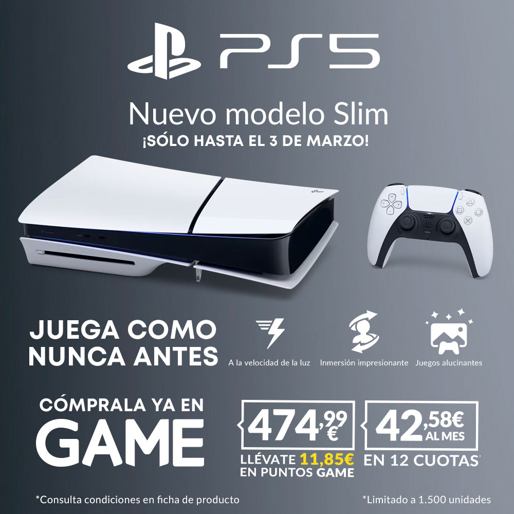 PS5 Slim Lector por 474,99€ en GAME