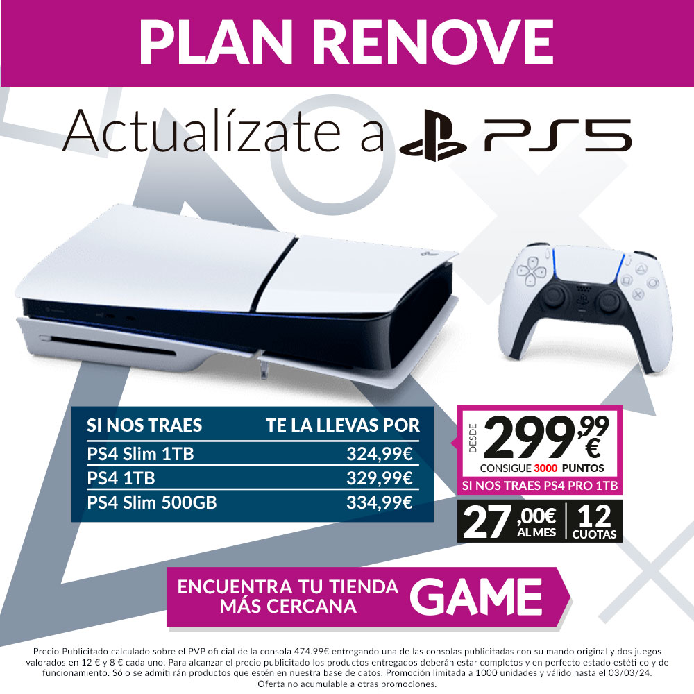 Plan Renove PS5 GAME Febrero 2024 - Imagen 1