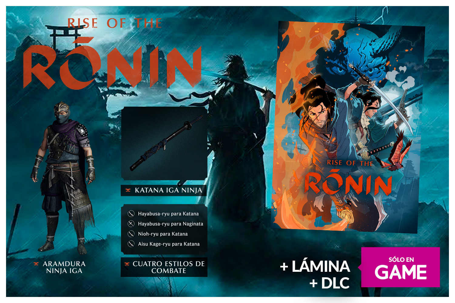 RISE OF THE RONIN con LÁMINA y DLC exclusivos GAME de regalo - Imagen 3