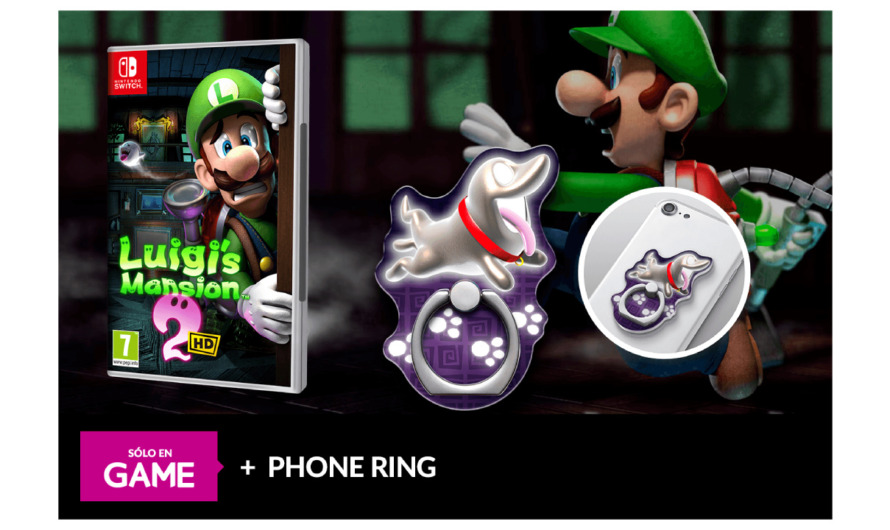 Reserva Luigi’s Mansion 2 HD en GAME y llévate un phone ring del Ectochucho