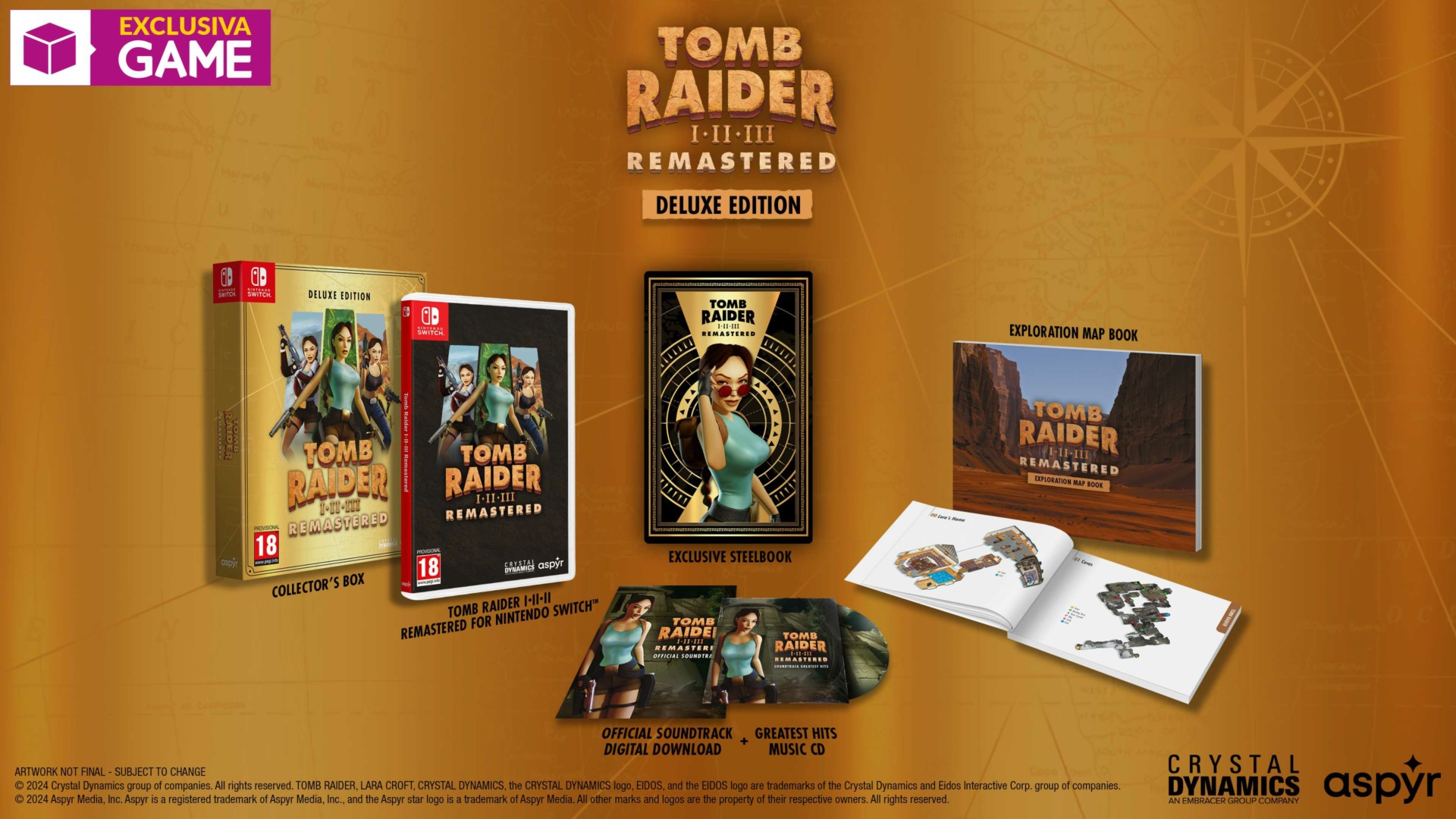 Tomb Raider Remastered I III DELUXE EDITION exclusiva GAME NSW