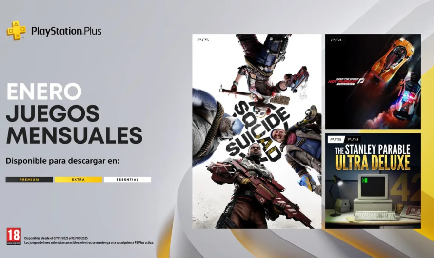 Anunciados los juegos de PlayStation Plus de enero de 2025