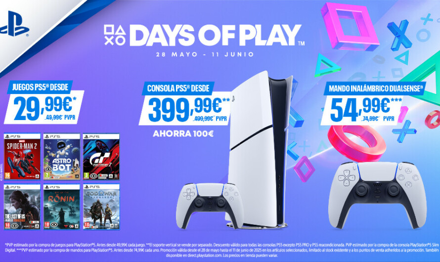 Days of Play 2025: descuentos en PS5, juegos, periféricos y más