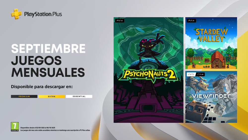 PlayStation Plus septiembre